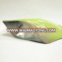 Stand up zipper plastic packaging bag with window