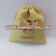 Wholesale Custom Promotion Jute Cosmetic Gift Drawstring Bag