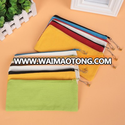 Customized Logo Printing Canvas Zipper Bag Pen Bag