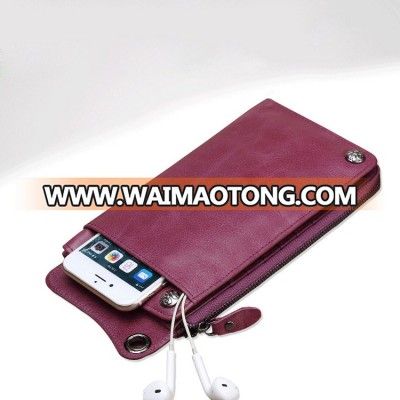 Smartphone Wallet Clutch Purse Mobile Organizer Leather Pouch