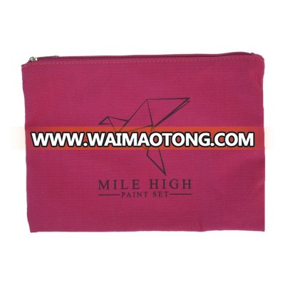 Recyclable Cotton Cosmetic Travel Zipper Packaging Pouch