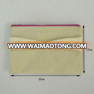 China factory wholesale canvas zipper pouch