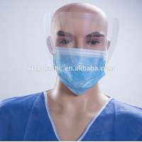 medical protection face shield mask disposable surgical face mask with eye shield